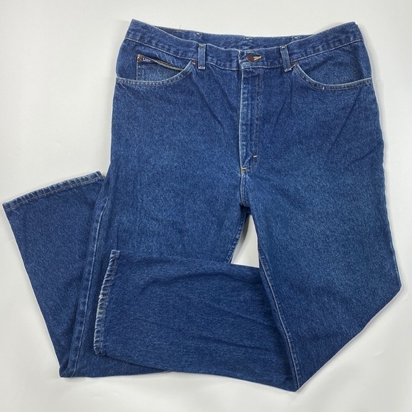 Vintage Lee Denim Straight Leg Jeans 38x32 - Picture 1 of 12